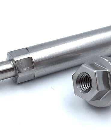 Custom 316L Machined Precision Hex Nuts With Straight Knurl – 6MM X 1.0M Thread