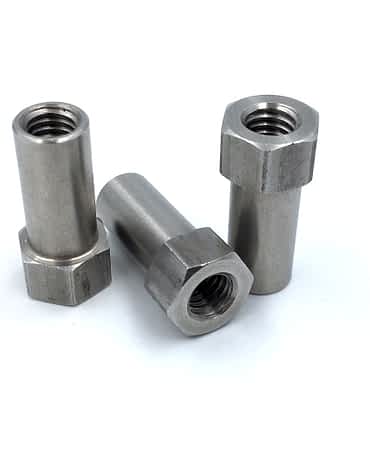 Custom Partial Hex Coupling Nuts – Fully Internally Threaded