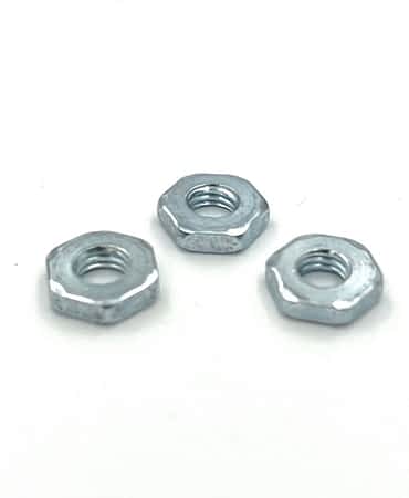 Custom Thin 10-32 Zinc Plated Hex Nuts