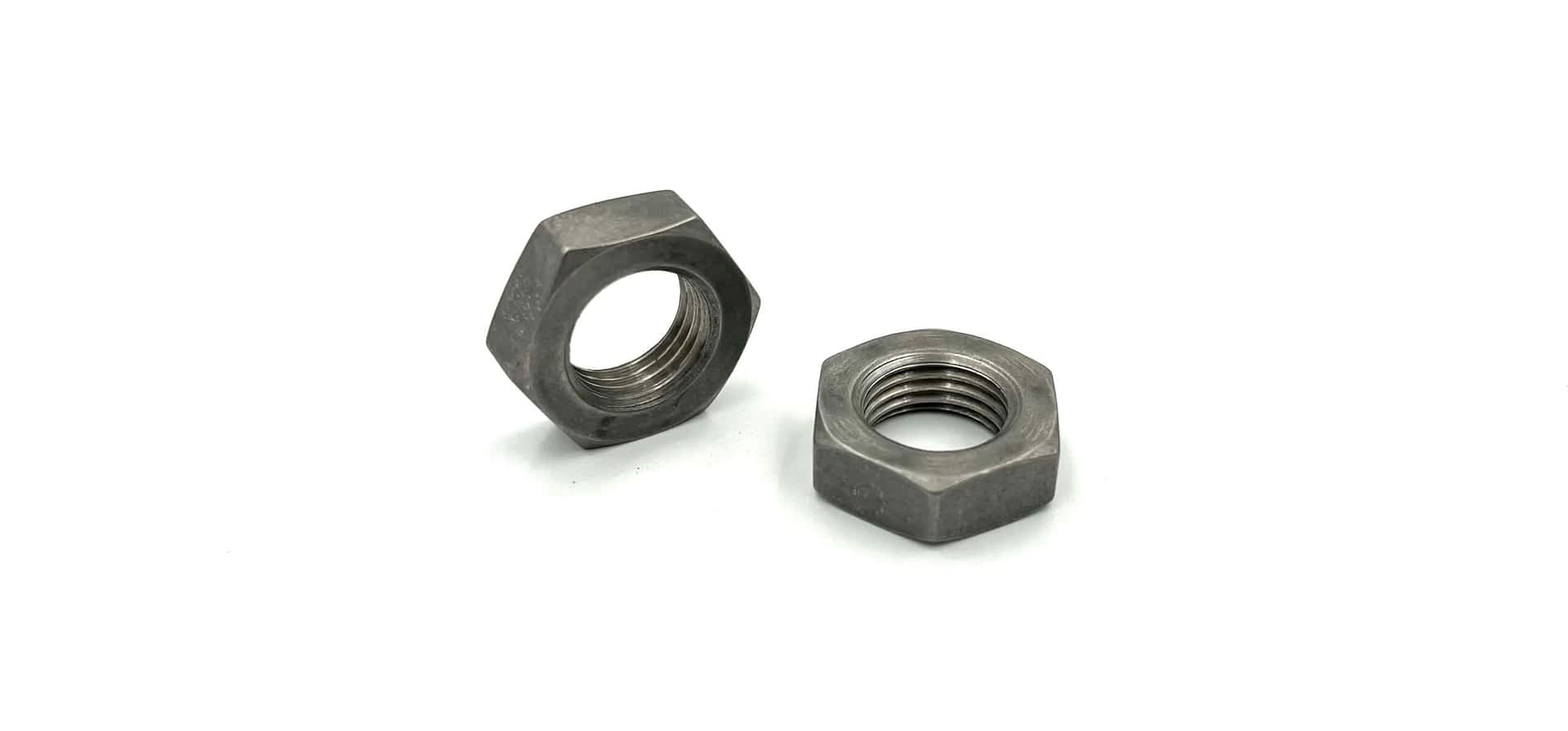 Custom 316 Stainless Left Hand Jam Nuts Engineered Custom Hex Nuts, Lock Nuts, Precision